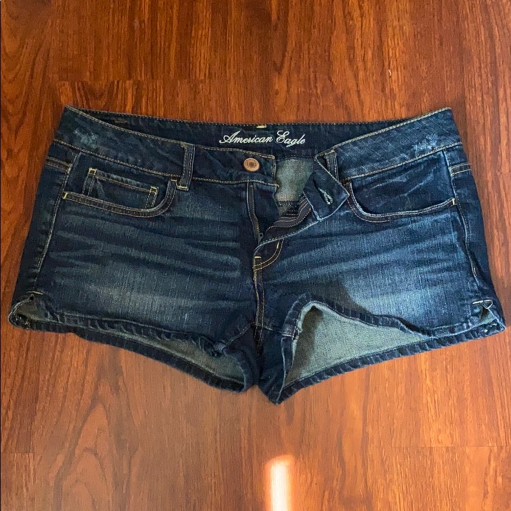 AE denim shorts